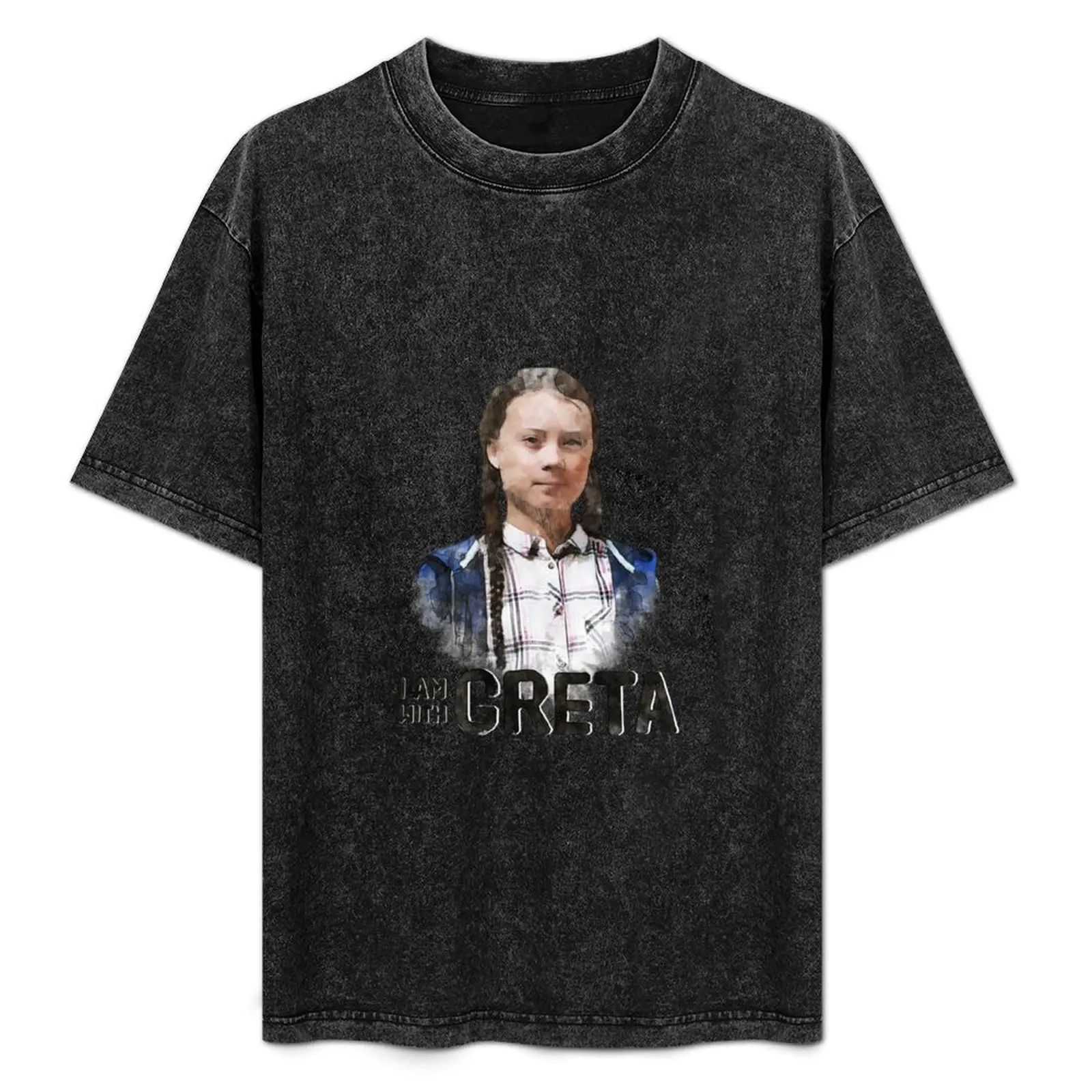 

I am with Greta - Greta Thunberg T-Shirt plain for a boy anime cute tops mens vintage t shirts