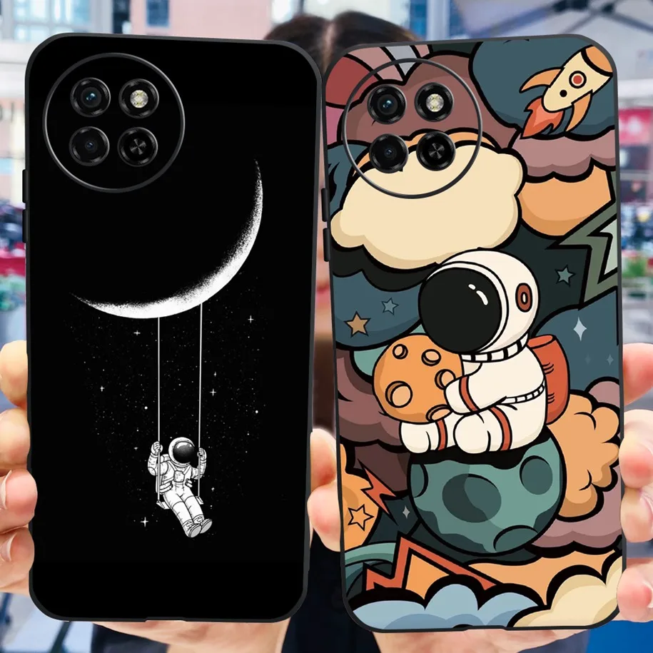 For ITEL S23 Plus Case 2023 Cute Astronaut Shockproof Soft Silicon Protector Cover For ITEL S23 S23+ S23Plus Funda ITELS23 Coque