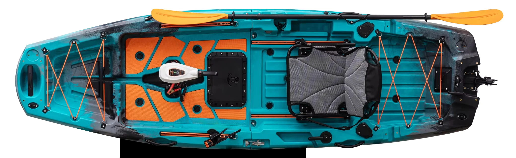 เรือคายัคพีวีซีแบบโมดูลาร์ 3 ที่นั่ง สำหรับ 2 คน กันน้ำ พร้อมใบพัดสำหรับตกปลา พายเรือ กีฬาทางน้ำ โต้คลื่น และล่องแก่ง