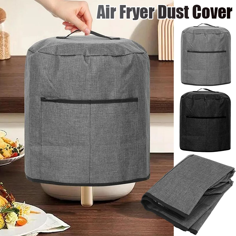 

Air Fryer Cover Dust Cover Round Protective Cover Bag with 2 Pocket and Handle for Electric Pressure Cooker /rice Cooker