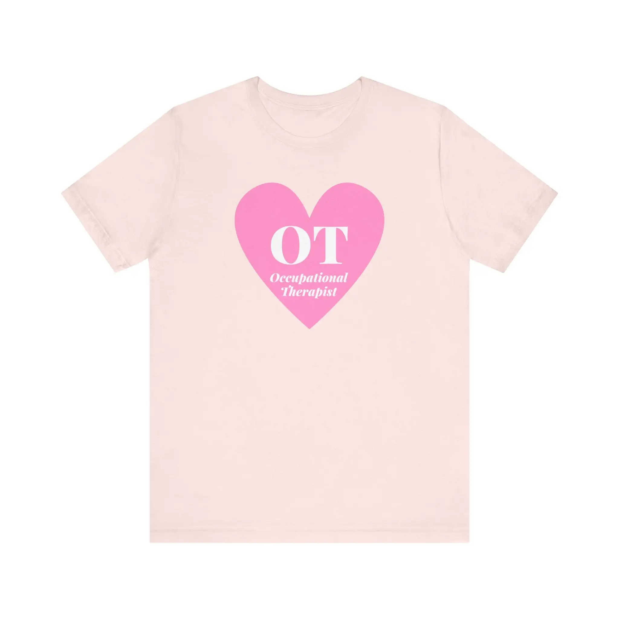 

Occupational TherapisT T Shirt Pink Heart Bella Canvas Jersey