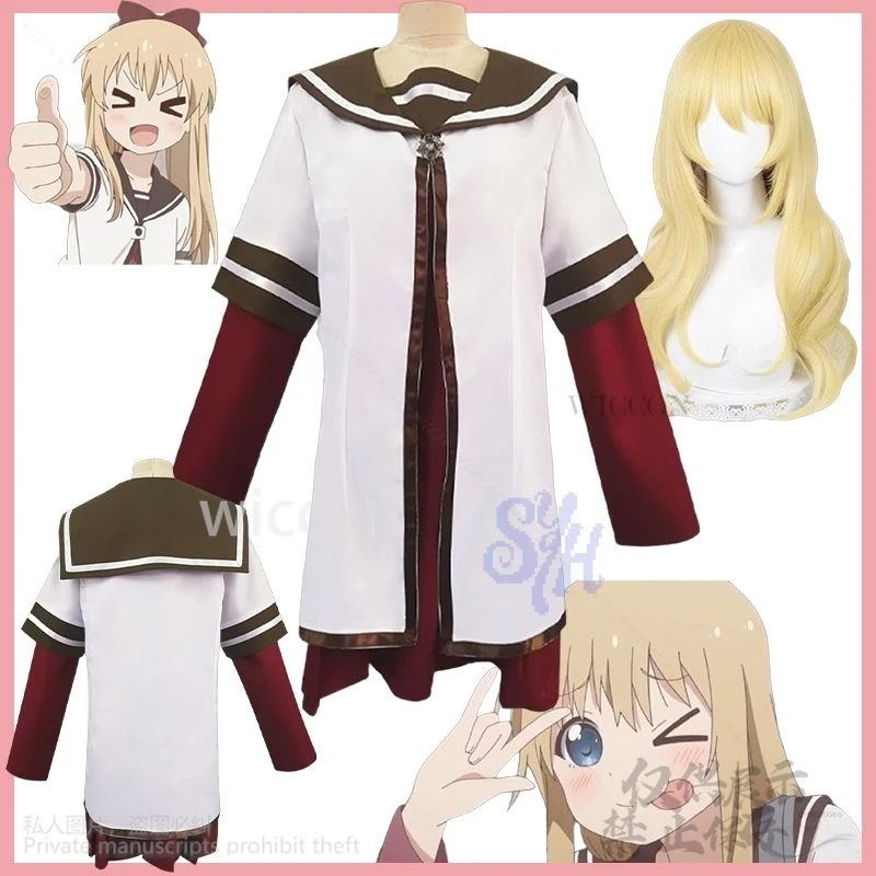 

Toshino Kyoko Cosplay Anime YuruYuri: Happy Go Lily Nanamori Middle School Costume JK Uniform Dress Kawaii Lolita Halloween Cos