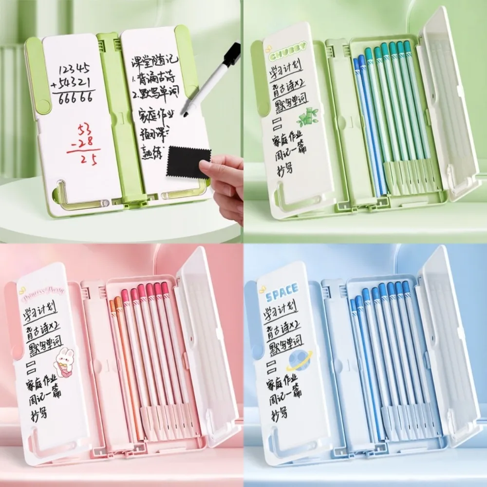 Book Holder Lifting Landing Book Stand Writing Pad Large Capacity Student Pencil Case Portable Double-layer Reading Bookshelf