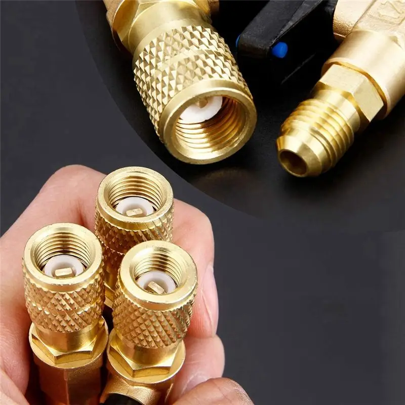 Must Have R22 Refrigerant Ball Valve Brass Air Conditioning Refrigerant Shut-Off Valve Connecting To Hose Refrigeration Tool