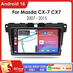 Wireless CarPlay Android Auto Radio for Mazda CX-7 CX7 2008 - 2015 Android 16 Car Multimedia Video Player GPS 2din BT Autoradio