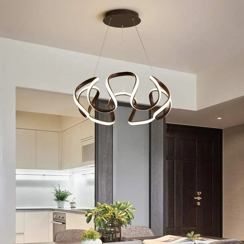 LED Chandelier Nordic Luxury Restaurant Living Room Dining Table Modern and Personalized Bar Decoration Light Designer