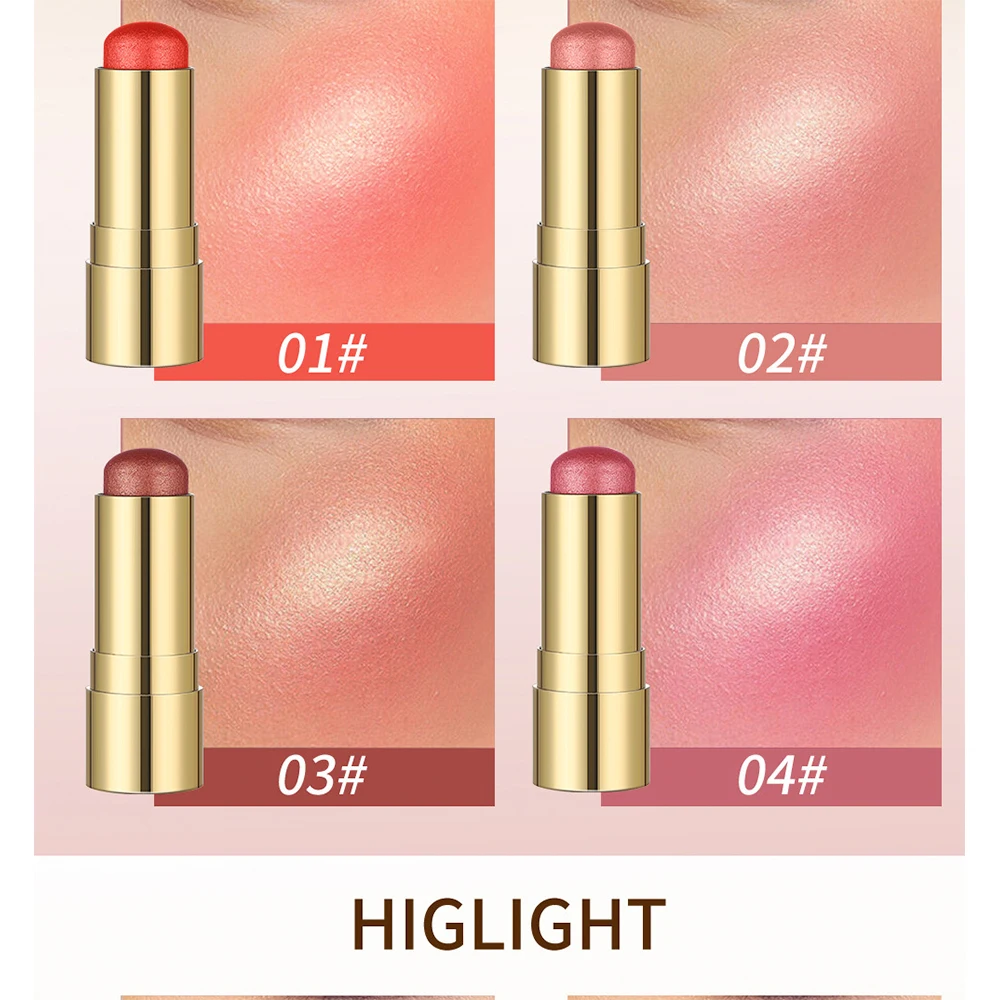 1/3/4/7 stücke 12 Farben Rouge Stick Schimmer Wange Rouge Creme natürliche Wirkung lang anhaltende einfach zu verwendende Make-up Rouge Pen Kosmetik