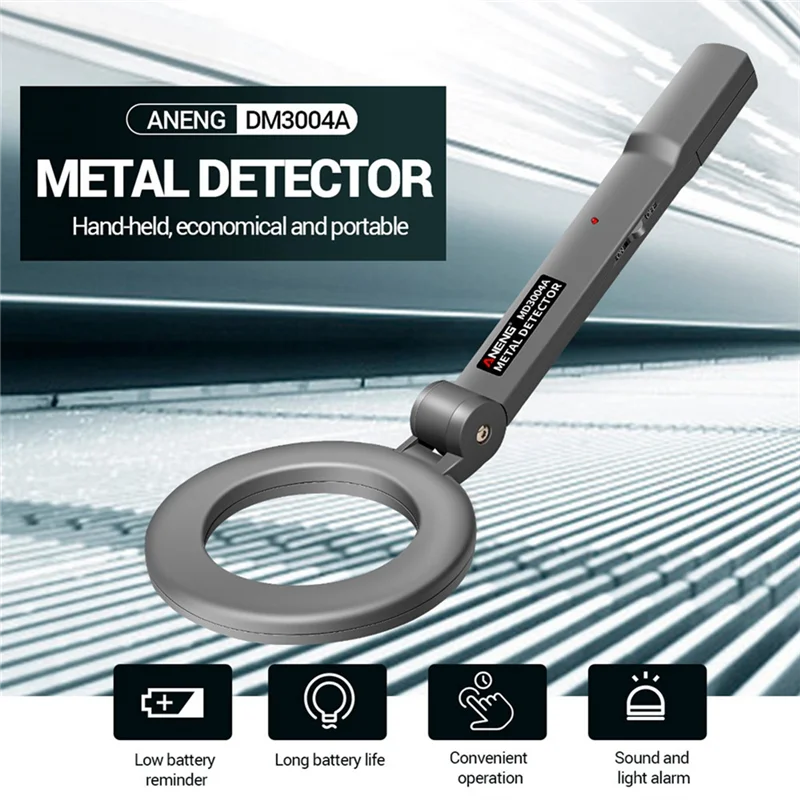 ANENG DM3004A Professional Metal Detector Handheld Alarm High Sensitivity Scanner Metal Detecting Security Checker Detect Tool
