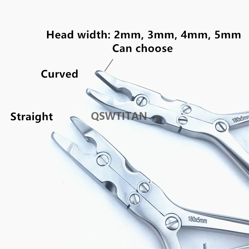 Imagem -03 - Double Action Bone Rongeurs Mandíbulas Curvas Retas 180 mm Long Orthopedia Instruments 1pc