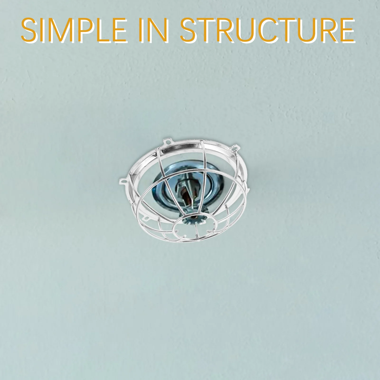 غطاء قفص واقي لرش الحريق، غطاء بديل من الفولاذ المقاوم للصدأ، واقي رش متين للقلادة في وضع مستقيم