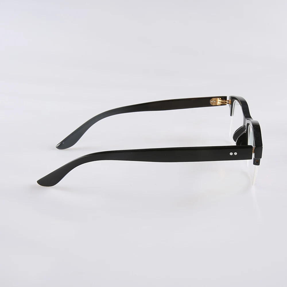 Eyeglass Frames Unique Half Rim Optical Lenses Eyeglasses Business Vintage Handmade Buffalo Horn Prescription Man Glasses Frames - view 5