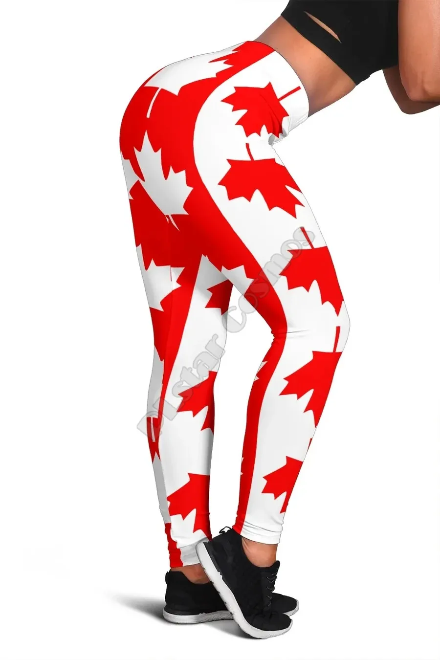 Canada legging feminino canadense padrão 3d impresso leggings sexy elástico feminino leggings magros gótico yoga leggings