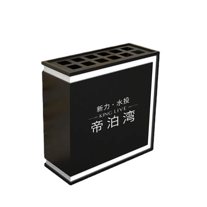 Hotel lobby umbrella rack, commercial sales office umbrella storage bucket, mall rain gear placement bucket, logo