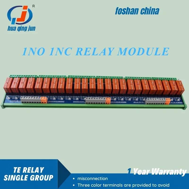 CHINGJUN 24-Channel 1NO 1NC Relay Module 12A 250VAC 12A 30VDC SPDT Relays for PLC Automation