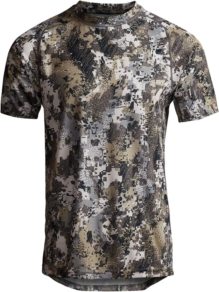 Imagem -06 - Camiseta Semmer-manga Curta Masculina Tripulação Leve Secagem Rápida Camuflagem Estampada Roupa de Caça Verão