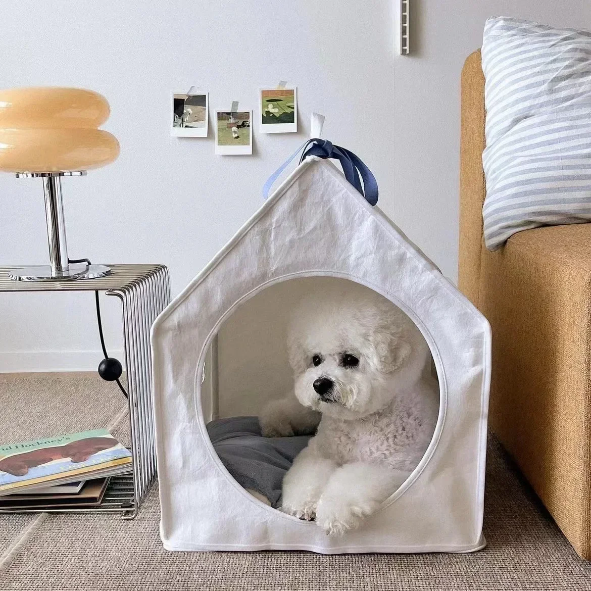 

INS Solid Color All-Season Universal Pet Cat Puppy Bichon Teddy Bed Sleep Hut Removable Tent Semi-Enclosed Kennel Dog Supplies