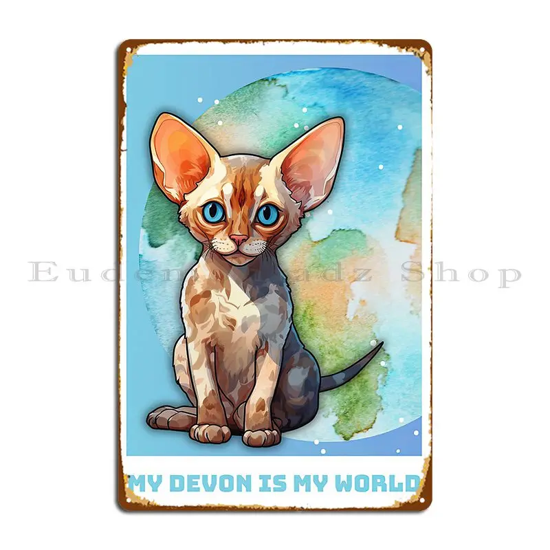 

Забавный металлический знак Devon Rex, Настенная роспись, пещера, печать кинотеатра, ржавый жестяной знак, плакат