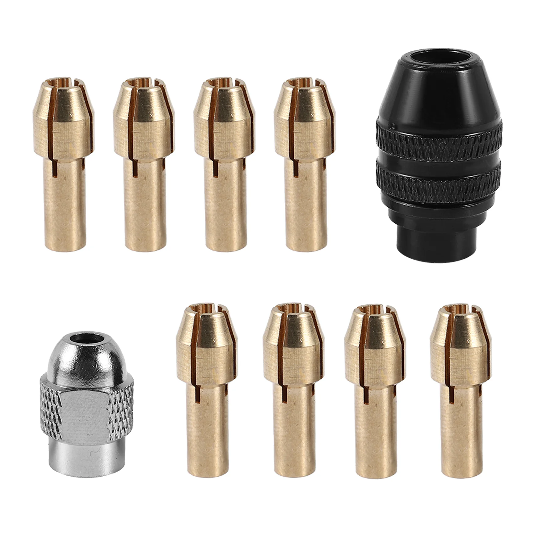 A39U Drill Chuck Collet Set for Dremel,1/32inch to 1/8inch Replacement 4486 Keyless Bit with Replacement Rotary Drill Nut Set
