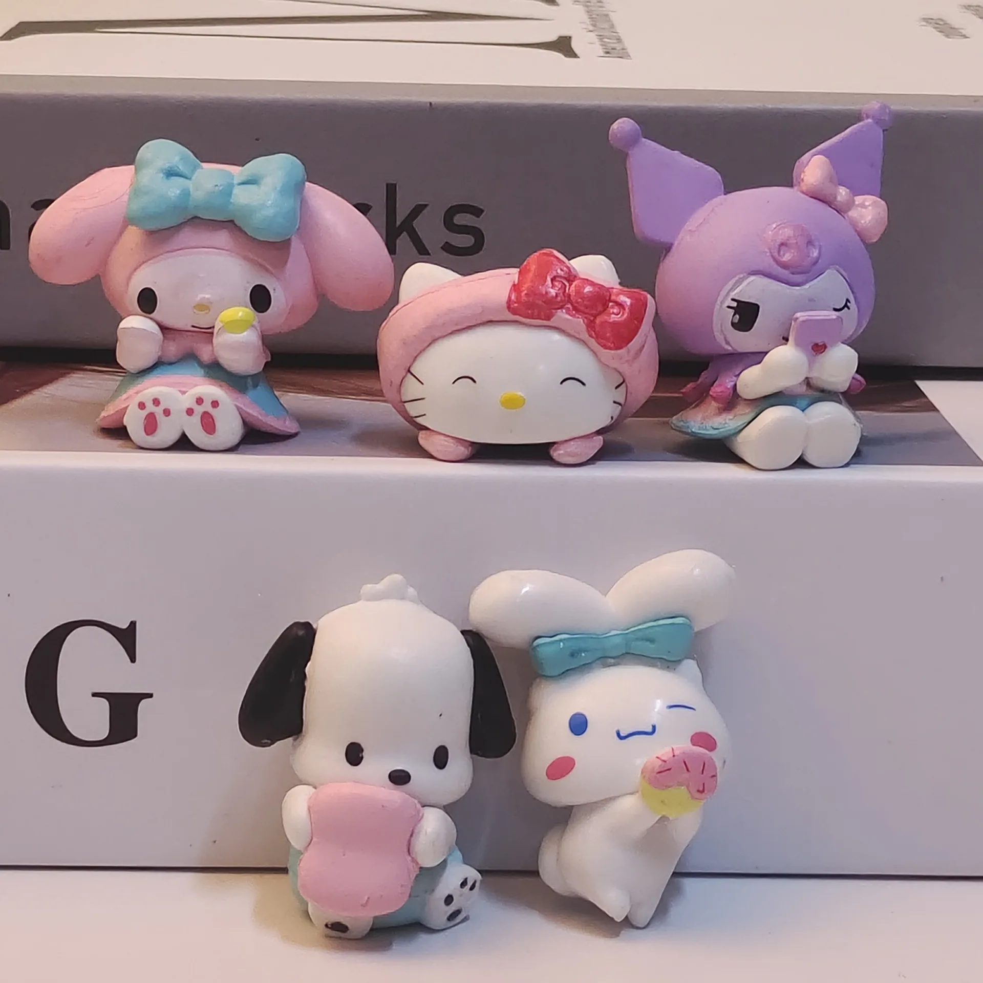 مرحبا كيتي 4 سنتيمتر الشكل بلدي ميلودي سانريو أنيمي Kawaii كورومي عمل جمع مجموعة من 5 المواد البلاستيكية هدايا للأطفال #1