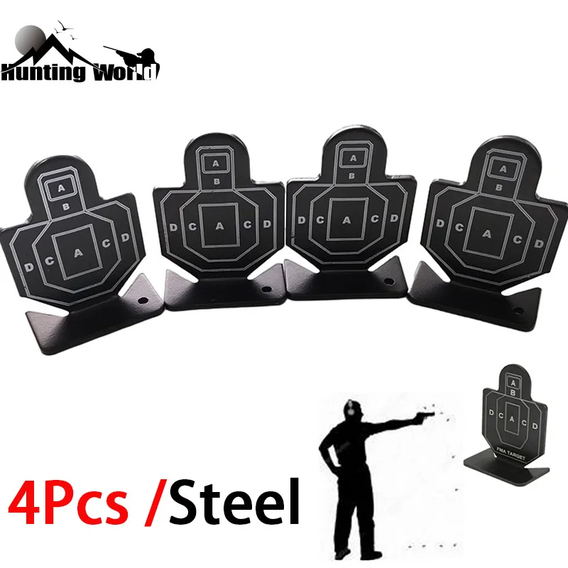 

Tactical Military 4pcs/Set Steel Shooting Humanoid Target for Hunting Practice Training AEG GBB Airgun Airsoft BB Pellet Rifle