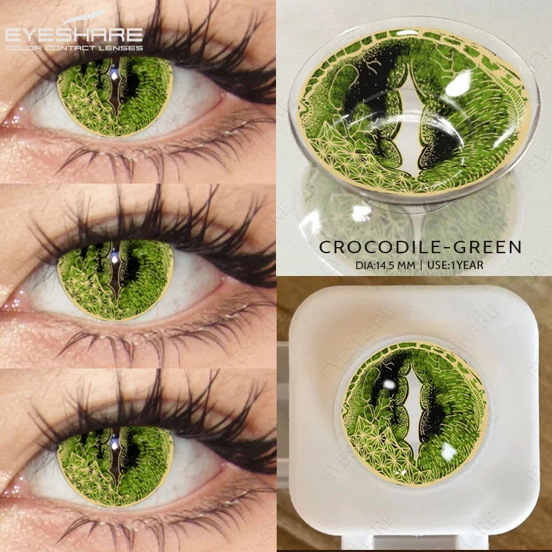 EYESHARE Cosplay Farbige Kontaktlinsen für Augen, jährliche Verwendung, Make-up, verrückte Halloween-Schönheit, rote Kontaktlinsen, Augenkosmetik – Detail 24