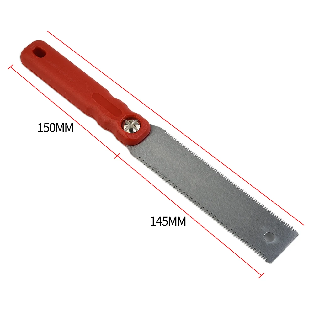 Portable Double Edged Pull Saw 65mm Flexible Blade Tenon 3-edge Tooth Hand Saw For Wood Plastic Cutting Woodworking Tool Hot！