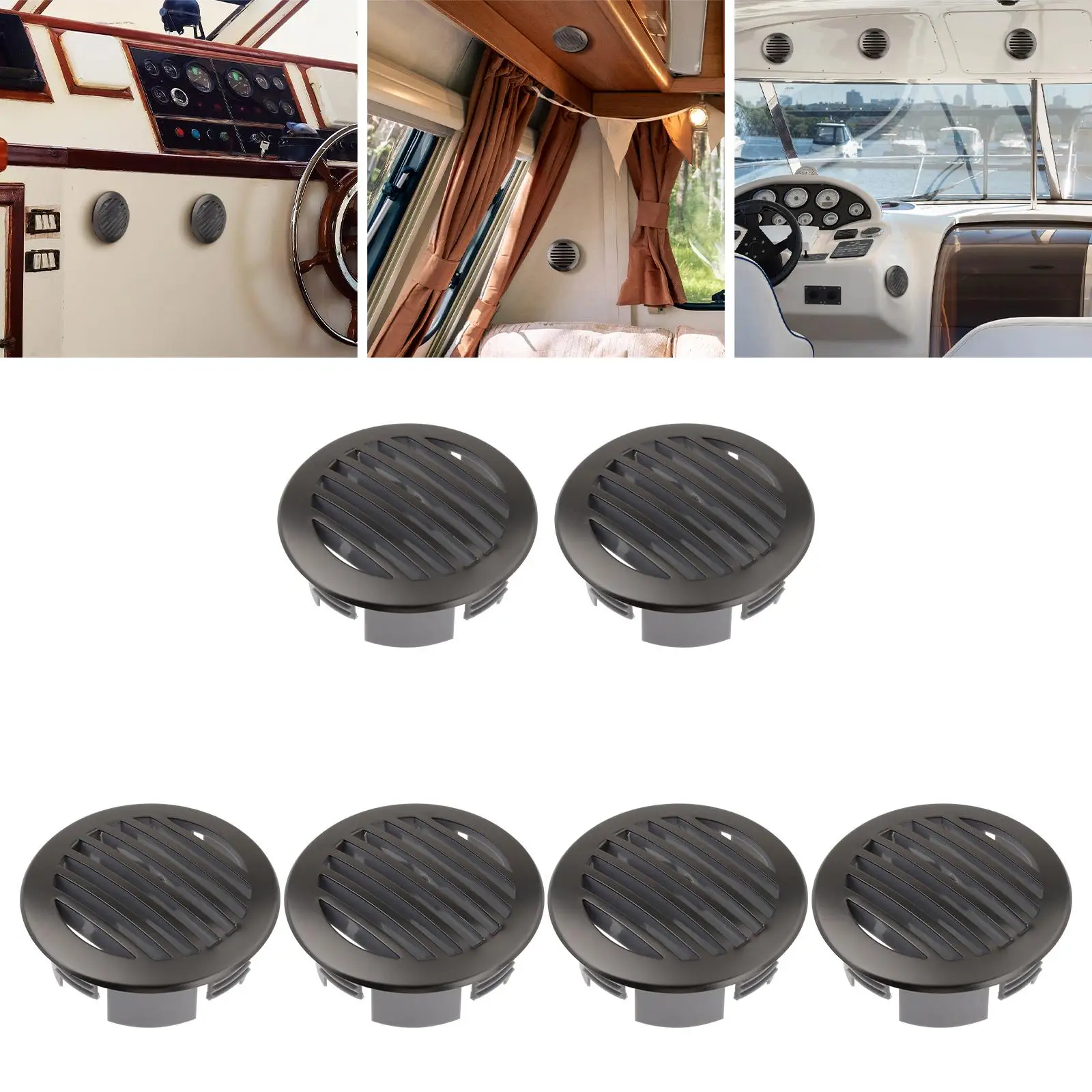 Coperchio di sfiato del flusso d'aria della griglia accessori in acciaio inossidabile 3.5 da 316 pollici coperchio della griglia della presa d'aria rotonda per navi RV Boats Deck Yachts