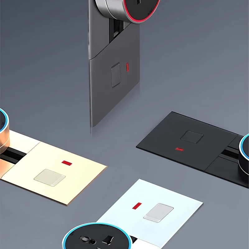 Embedded movable slide rail socket, track insertion, kitchen dedicated concealed power rail, household guide rail socket