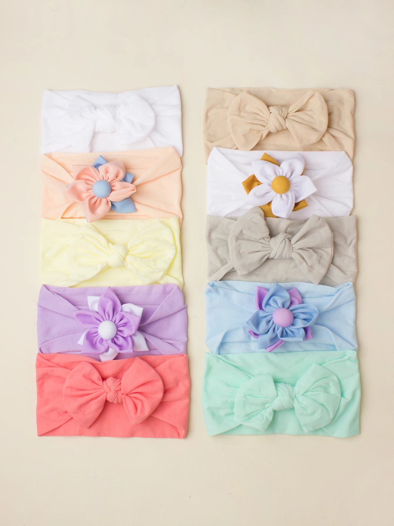 

5 pcs Kids' Hairband Set - Ruffled Flower Hairbands & Bow Hairbands Baby headbans kids hair accessories