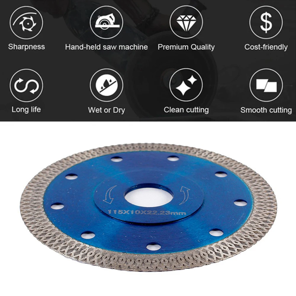 105/115/125mm Diamond Saw Blade For Porcelain Tile Granite Marble Dry/Wet Cutting Stone Cut off Saw Blade Diamond Cutting Disc
