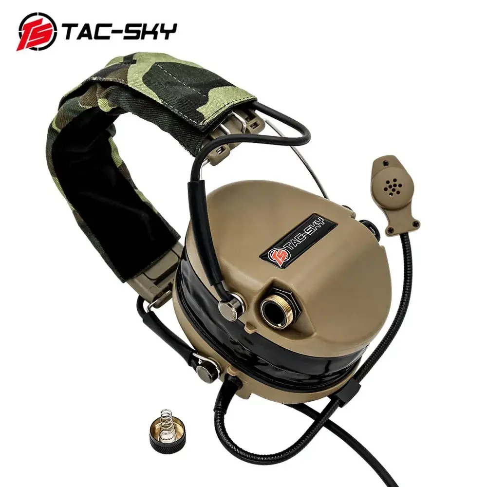 TAC-SKY Tactical SORDIN Headphones Silicone Protective Earmuffs Noise Reduction  Shooting Intercom Tactical Headphones