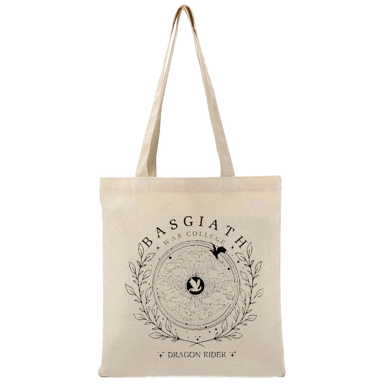 Basgiath War College Shopping Bag borsa a tracolla in tela Casual di quarta ala Dragon Ride borse a tracolla da viaggio all'aperto