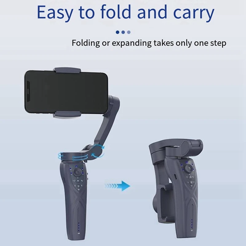 F12 3- Handheld Gimbal Smartphone Stabilizer Cellphone Selfie Stick for Phone Vlog Anti Shake Video Recording-A23U