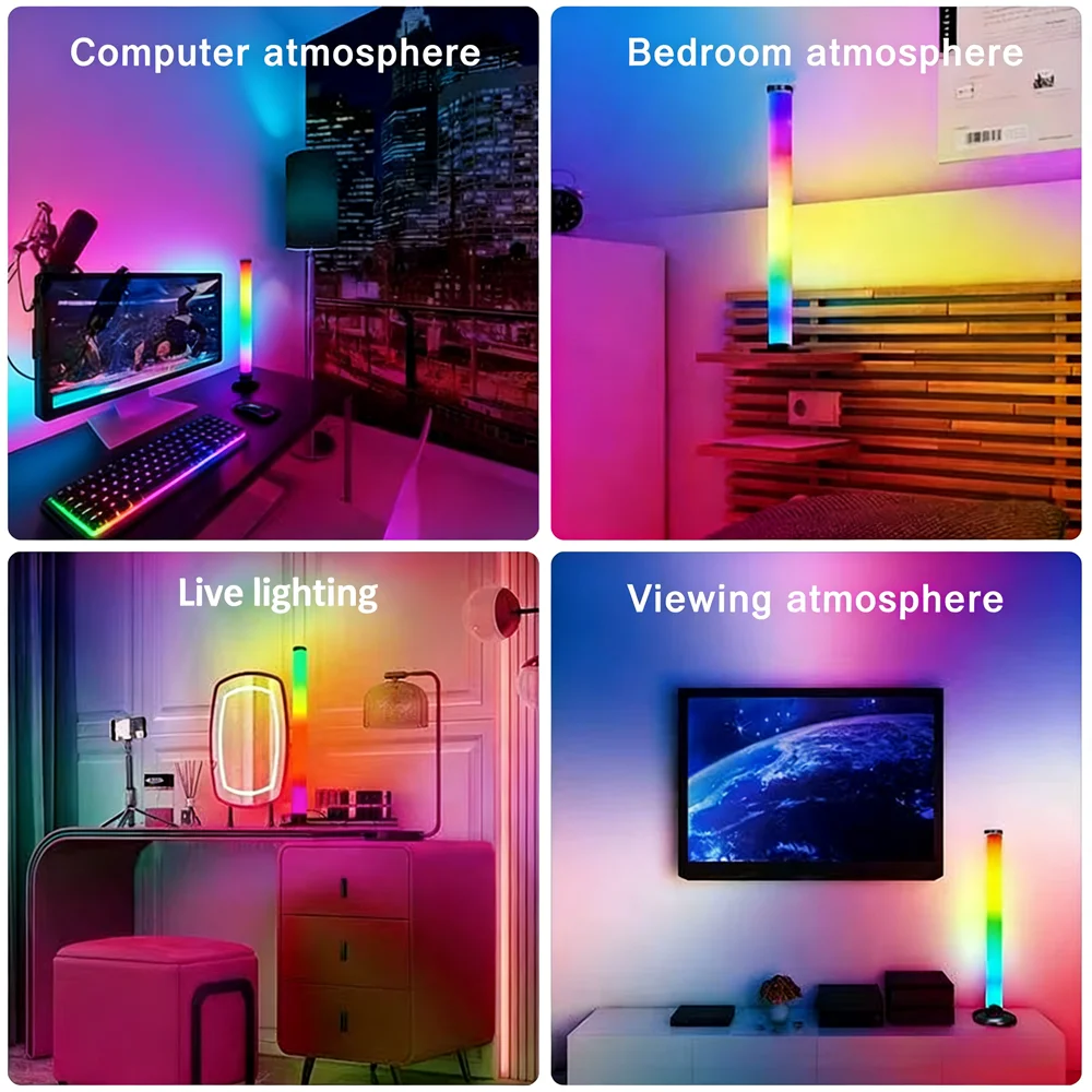 25CM 5V USB RGB LED-Licht Ambiente-Beleuchtung Magische Farbwechsel-Soundeffekte PUL Bluetooth Musik-Synchronisationslicht Gaming Desktop PC Party LED