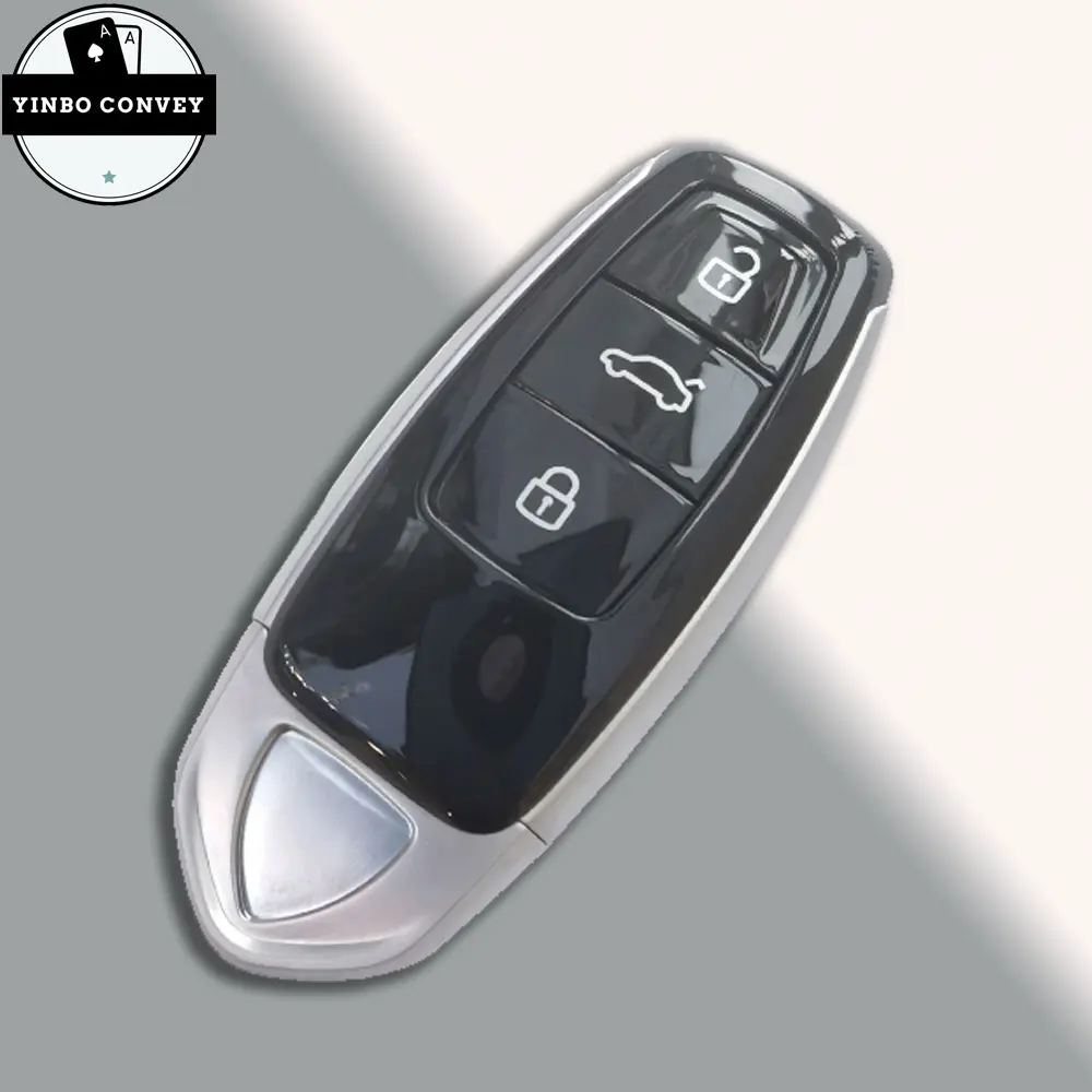 YINBO 3 Buttons Upgraded Modified Smart Keyless Remote Key Shell Case Fob For Audi A4 A4L A6 A6L Q7 TT A3 Q3 Q2L A5 S3 2008-2014