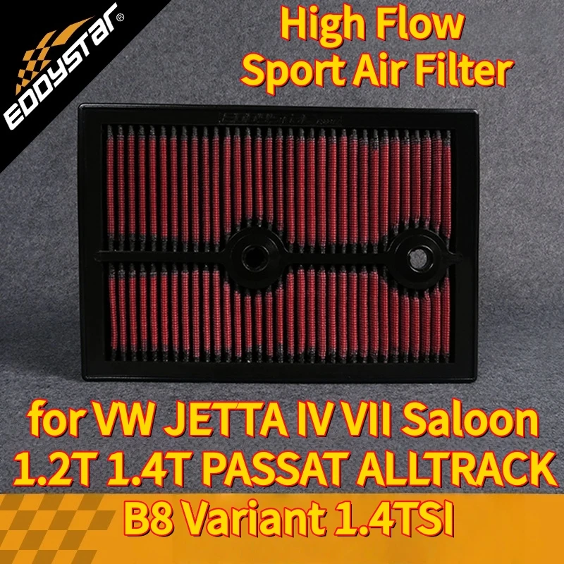 

High Flow Sport Air Filter for VW JETTA IV VII Saloon 1.2T 1.4T PASSAT ALLTRACK B8 Variant 1.4TSI Washable Racing Intake Filters