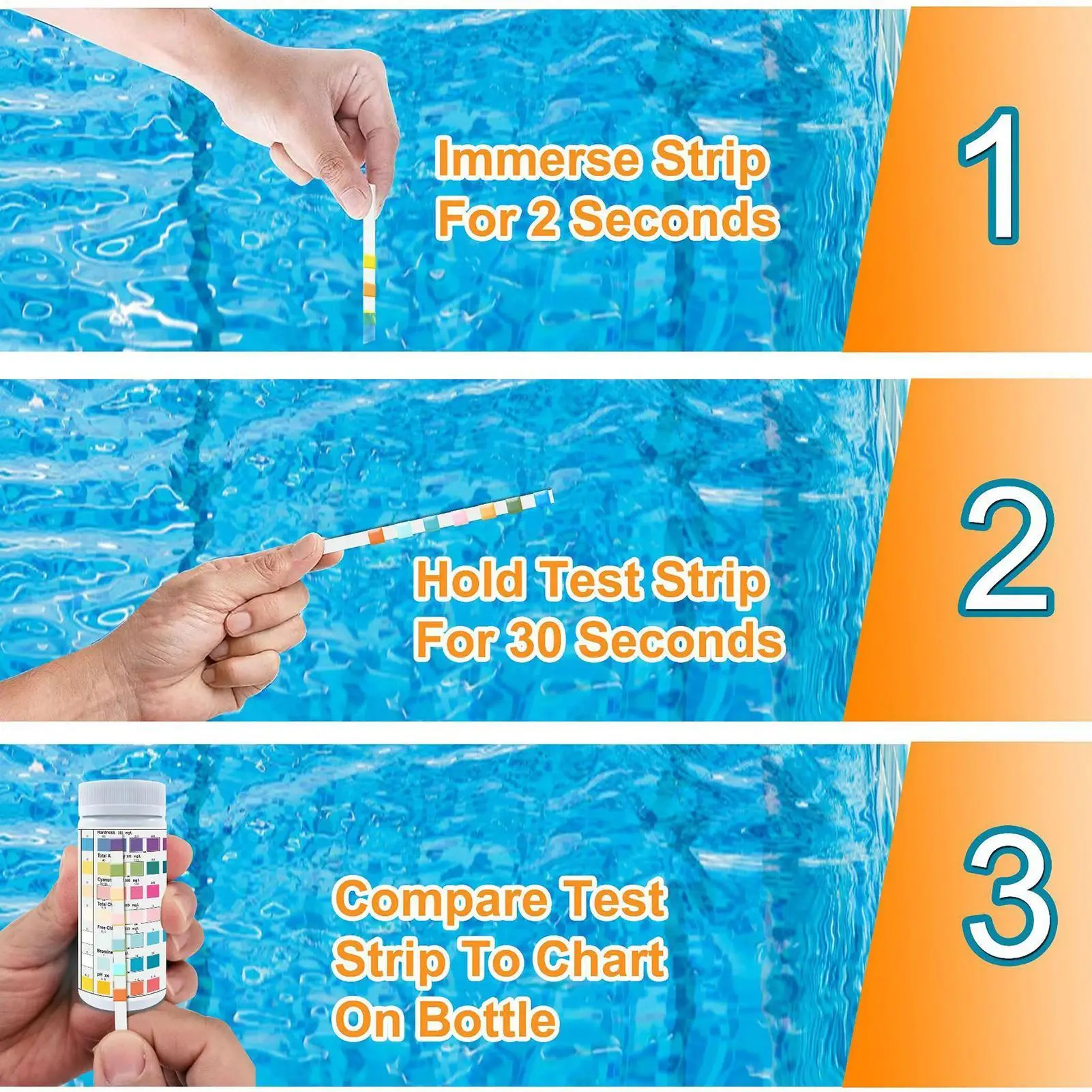 Picture 6: Ph Strips For Pool 100-Piece Pool Tester Strips For Water Multifunctional Hot Tub Quick Tester Monitoring Tools For Backyard Spa