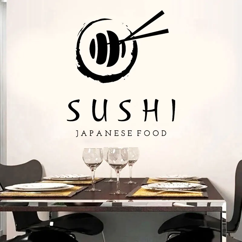 

Sushi Japanese Wall Decal,Sushi Restaurant Wall Art Sticker, Japanese Food Store Decoration Wallpaper, Removable Murals Z628