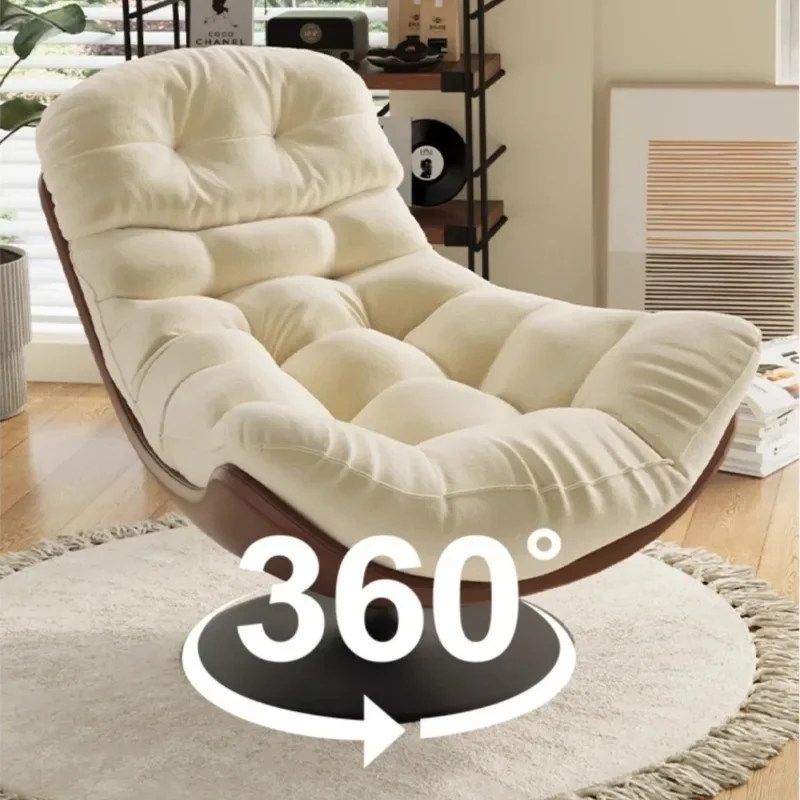 Light luxury lazy spinning sofa, single person wrap around sofa, leisure lounge chair, living room fully wrapped fabric sofa