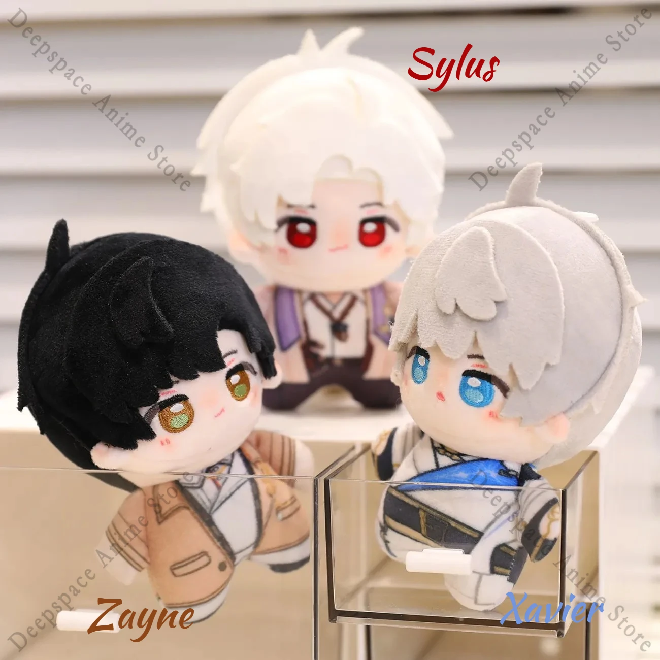 ตุ๊กตาผ้าพลัฌน่ารัก 10 ซม. ตัวละครจากเกม Love and Deepspace ซิลัส เซย์น ราฟาเอล คาเลบ ของขวัญสำหรับแฟนๆ ของเล่นสำหรับเดินทางและนอนกอด