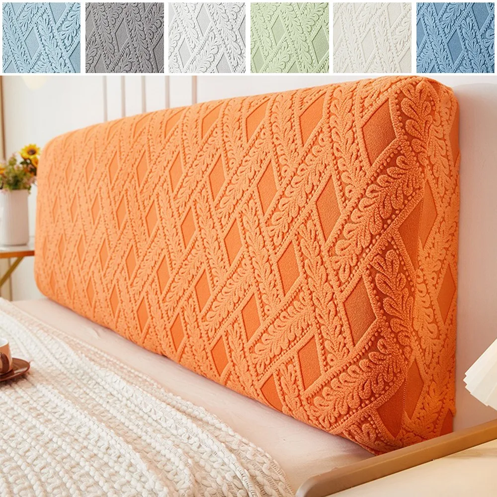 

1PC Rattan Three-dimensional Jacquard Bed Headrest Cover All-inclusive Bed Headrest Dust Cover Soft Package Bed Head Cover Decor