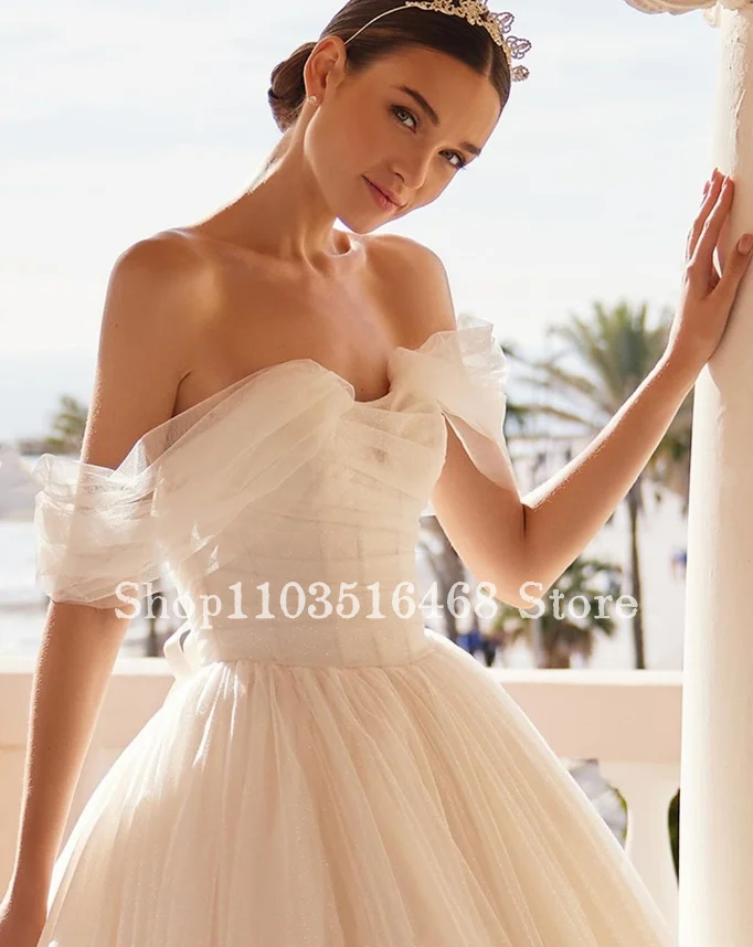 Elegante One-Shoulder-Hochzeit für Frauen Luxus bestickte Schleier Prinzessin Kleider formelle Gelegenheit Brautkleider Vestido Festa