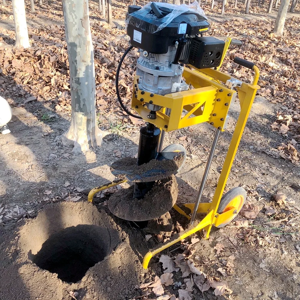4 Stroke Gas Powered Earth Auger Machine Post Hole Digger for Fence Farmland