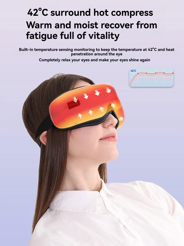 

Intelligent Hot Compress Eye Massager With Vibration Massage For Eye Care To Relieve Eye Fatigue And Dryness Supports Bluetooth