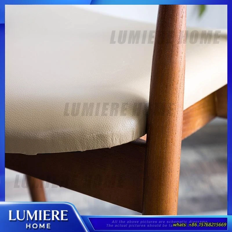 American Style Solid Wood Office Chair with Backrest and Armrests Simple Coffee Lounge Study Room Hiroshima Chair Boss Chair