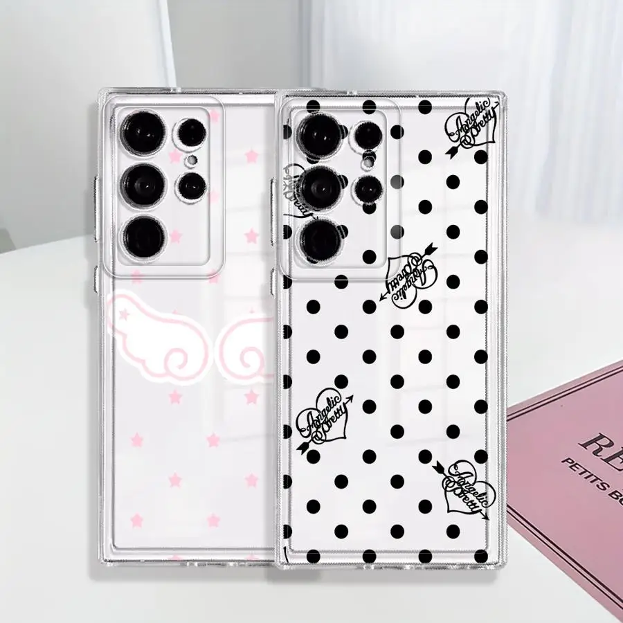 Sweet Polka Dot Angel Case for Samsung Galaxy S26 S22 FE S24 S25 Edge S21 Note 20 Ultra 10 S23 Ultra S20 Plus Phone Cover