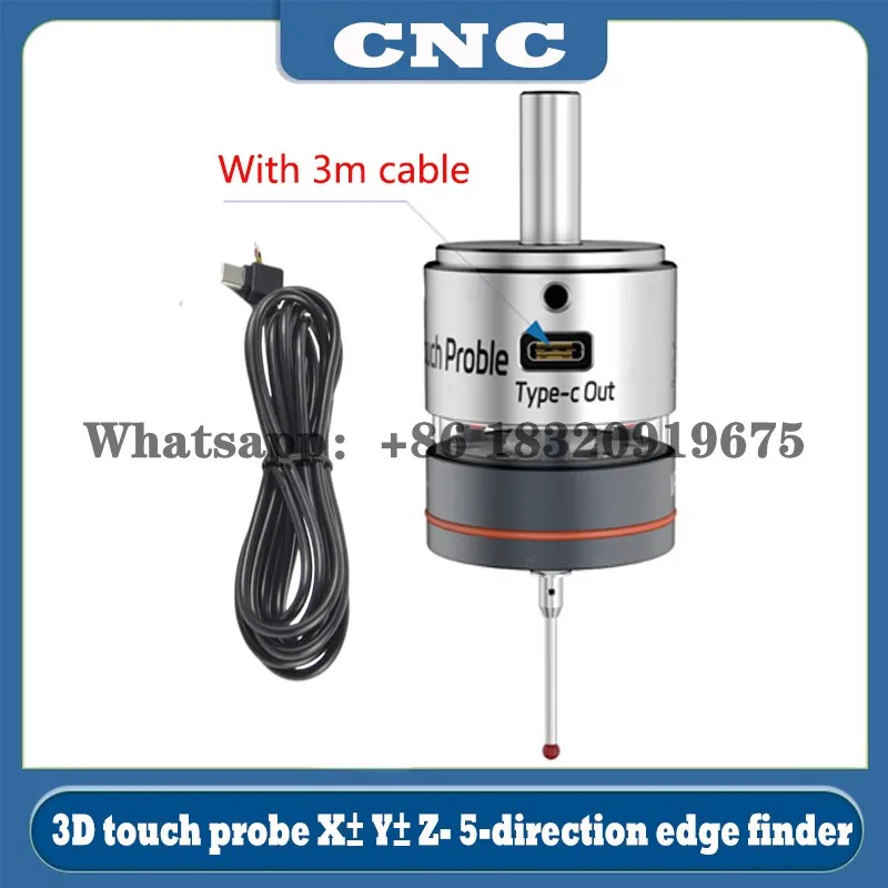 Cnc 2024 Mais Recente Wp500 v6 Anti-rolo 3d Edge Finder Sonda de Toque para Encontrar a Sonda Central de Mesa Compatível com Mach3 e Grbl