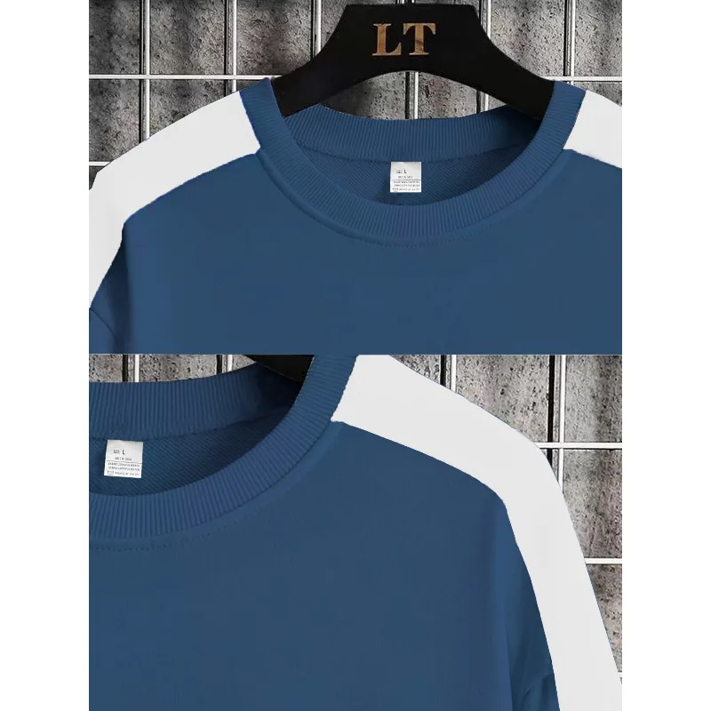 

Мужской модный повседневный комплект для активного отдыха и тренировок из 2 предметов: рубашка с длинным рукавом и брюки с завязками на щиколотках