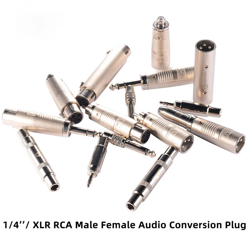 NEUTRIK REAN XLR to RCA 6.35 3.5 Audio Video Conversion Plug Double Way Docking Connector XLR to XLR Male Female Interconnector