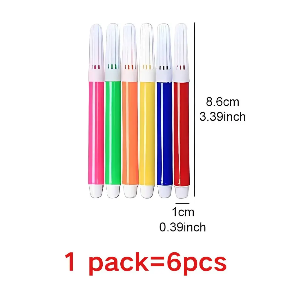 21 Packs Non Toxic 6 Color Drawing Markers Portable Fine Tip Watercolor Pens Children Art Supplies YMY